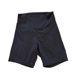 Women's Black High-Waisted Yoga Shorts